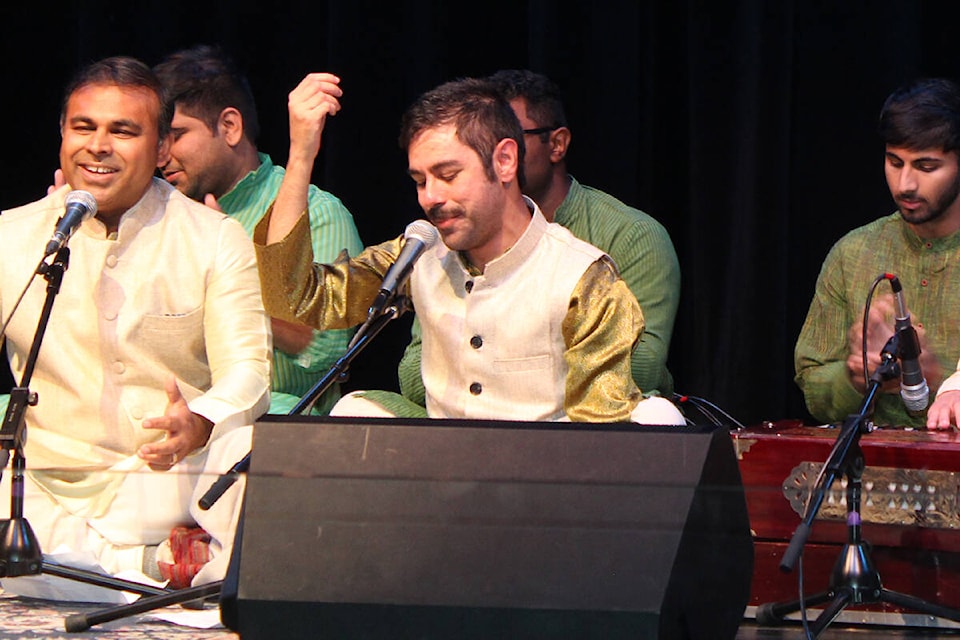 Sahaj Qawwali Group were the first to take the stage at Surrey City Hall for Diwali festivities on Sunday, Oct. 16, playing classical music. (Sobia Moman photo)