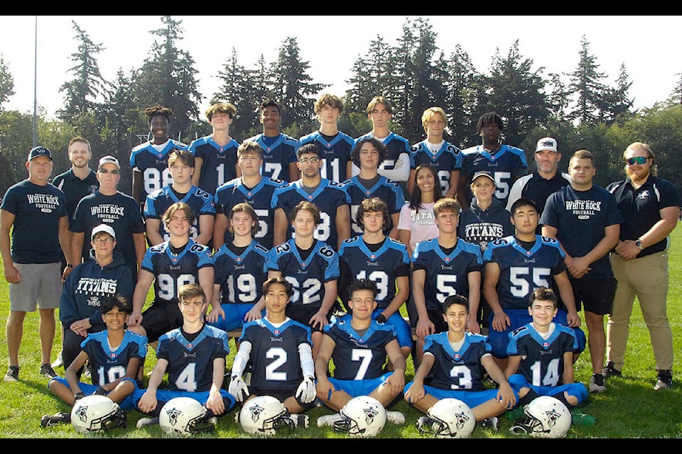 The White Rock South Surrey Titans Bantam football team plays in the VMFL championship Sunday in Langley. contributed photo