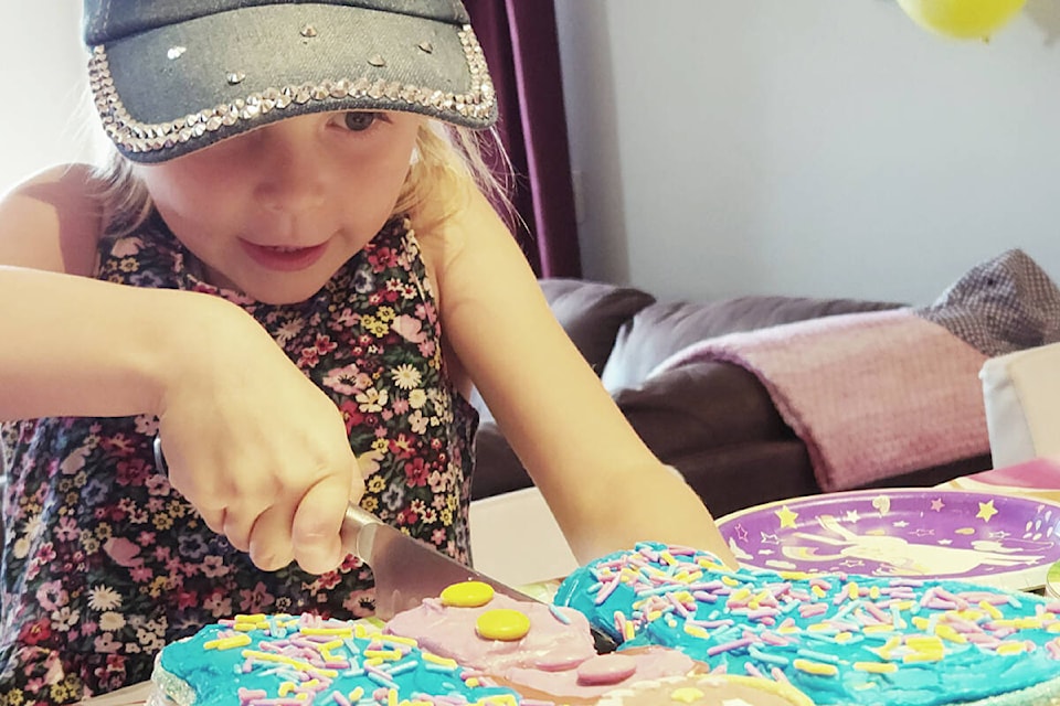 Five-year-old McKinley (Ursula Maxwell-Lewis’s granddaughter) loves cooking and baking. (Photo submitted: Ursula Maxwell-Lewis)