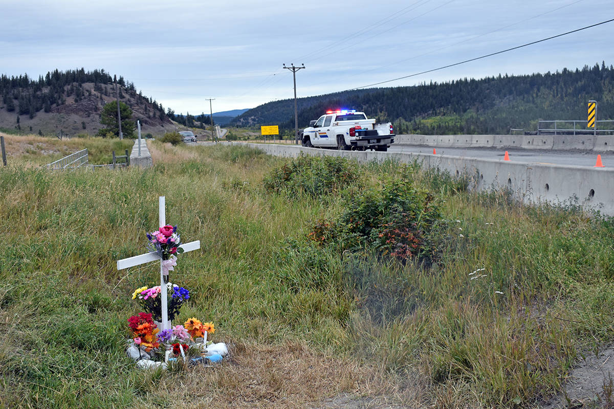 Nevada Billy was killed in a two-vehicle crash at the intersection of Highway 20 and Redstone Reserve Road west of Williams Lake on Sunday, Aug. 30. Four others were sent to hospital. Alcohol is a suspected factor, Alexis Creek RCMP said. (Rebecca Dyok photo)