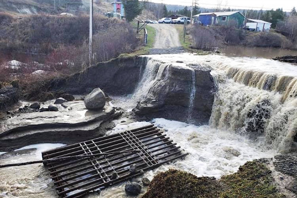 Spring flooding is causing damage at Tl’etinqox First Nation west of Williams Lake. (Isidore Harry photo)