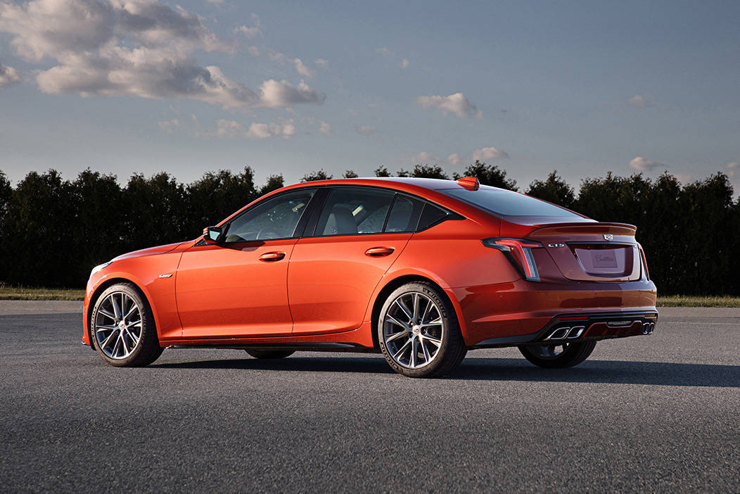 The first-ever CT5-V builds on the precision-focused details of the all-new luxury sedan introduced earlier this year to offer elevated road performance and an engaging driving experience. PHOTO: CADILLAC