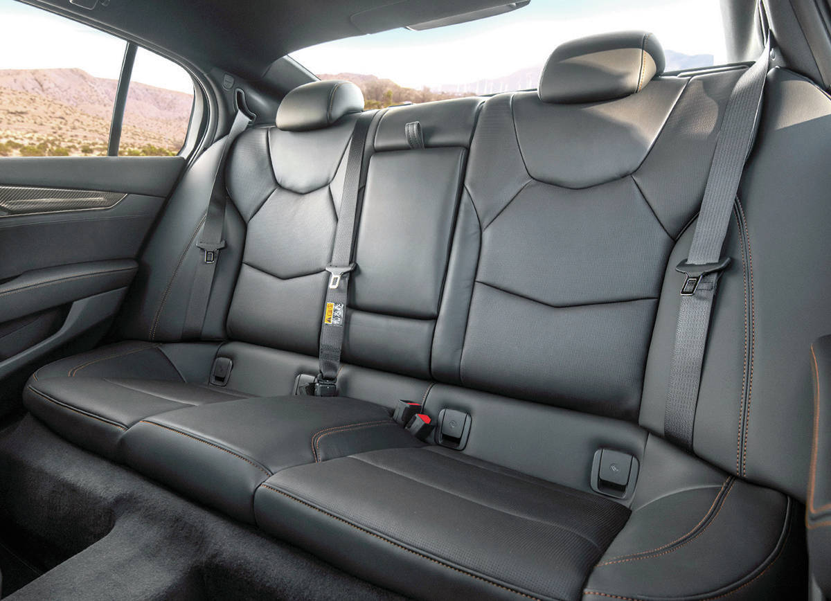 Compared with the CT4, the CT5 has about 18 more centimetres of space between the front and rear wheels, which means the rear-seat space is quite generous. PHOTO: CADILLAC