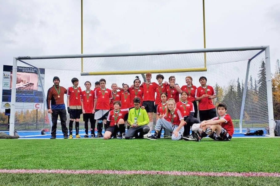 Sir Alexander Mackenzie Secondary School’s soccer team emerged the third place winners at the zone tournament in Prince George, Oct. 15 to 17. (Photo submitted)