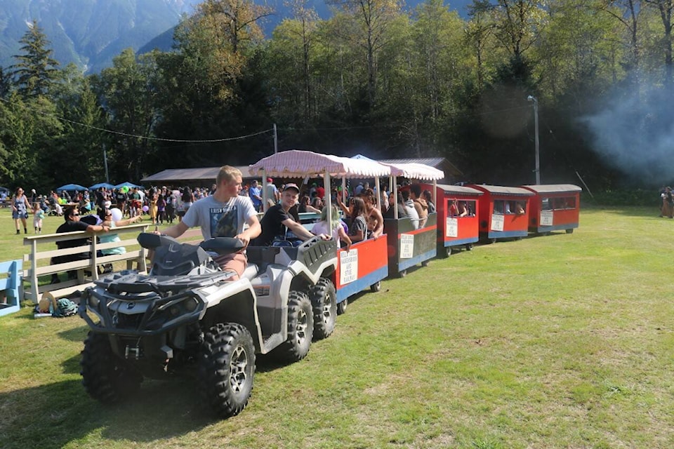 Riding the loaded train was one of the fun activities at the Bella Coola Fall Fair. (Photo submitted)