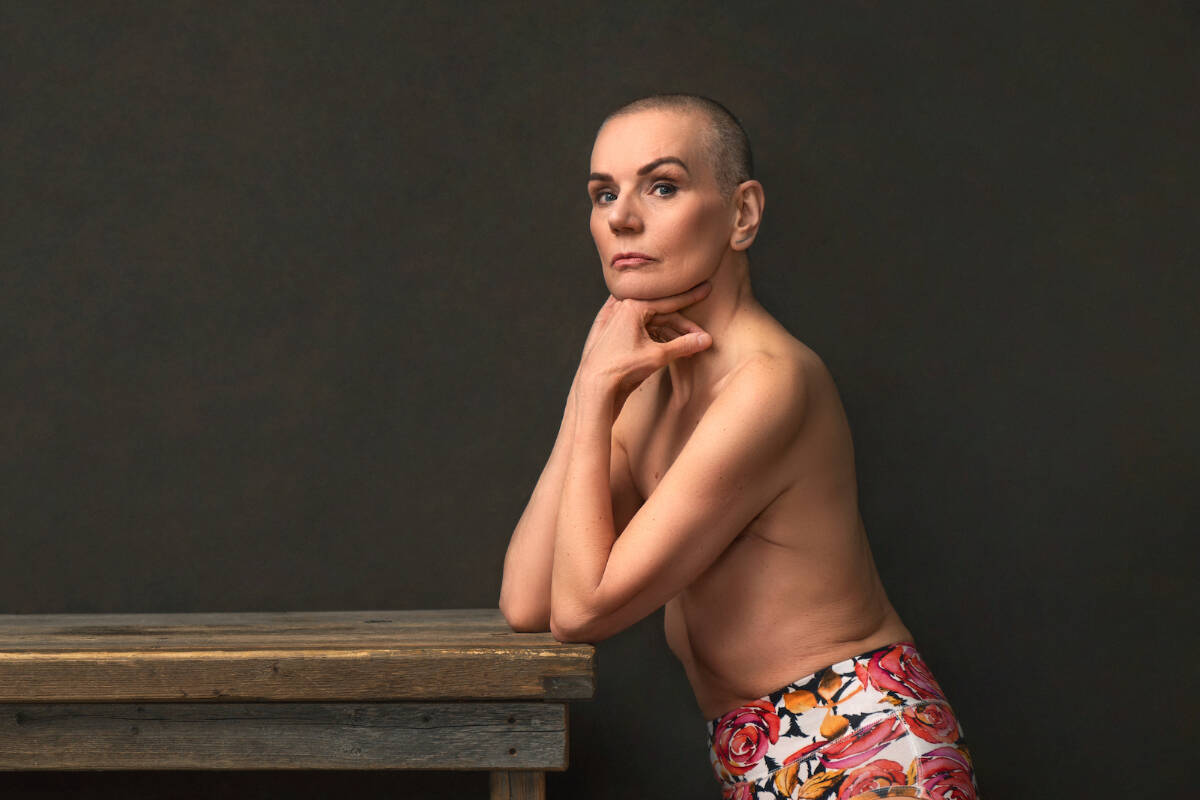 Tina Martel advocates for body positivity after she had a double mastectomy due to breast cancer. (Courtesy of Noelle Mirabella Photography)