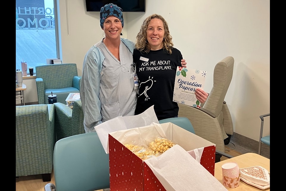 Liver transplant recipient, Sara Cherewaty (right) and Operating Room Clinical Nurse Leader Tracey Hrysio (left) 