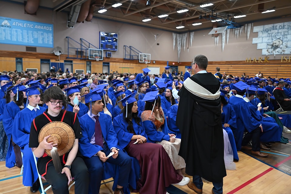 Family, friends and students gathered at the school for a ceremony and reception. 