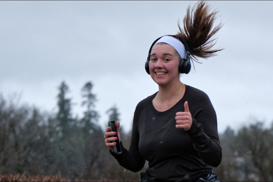 Around 700 people braved the stormy weather for the 2025 Comox Valley Half Marathon