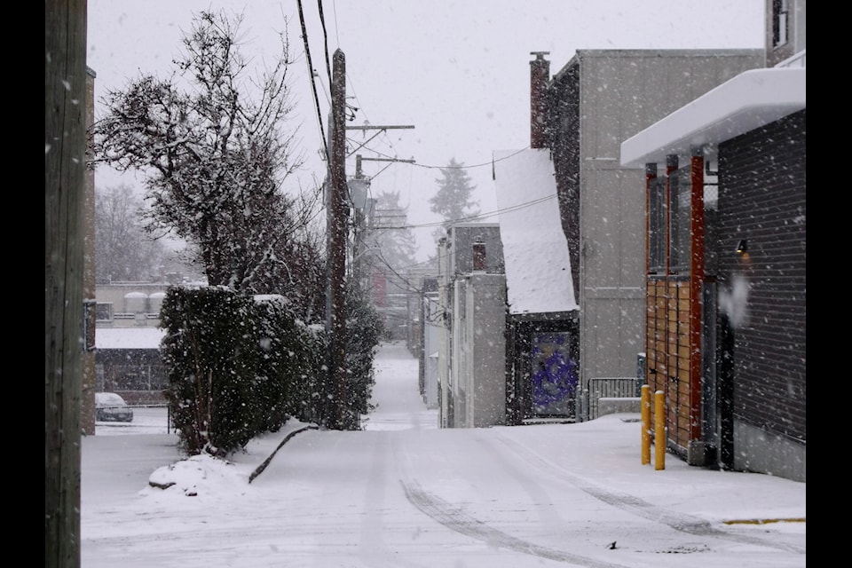 Comox Valley saw its first major snowfall in early February, and braced for more in coming weeks.