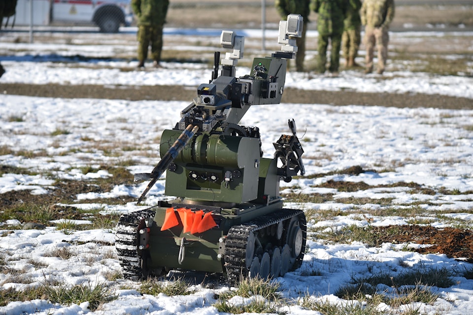 The teams used robots to dispose of the explosives.