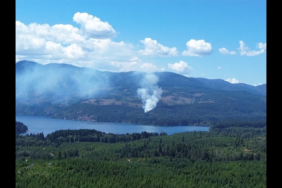 Crews responded to a wildfire near Comox Lake on July 21.