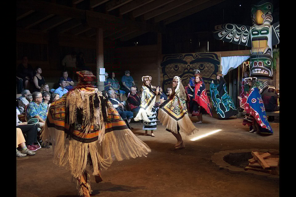 The Kumugwe Dancers help facilitate respect and understanding within the local community and communities abroad through sharing the songs and dances of the K’omoks and Kwakwaka’wakw peoples. 