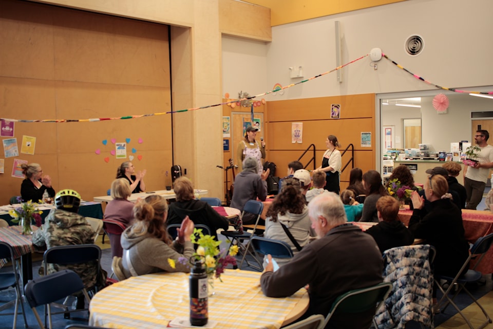 Program coordinator Meika Johnson welcomed people to the event on Saturday.