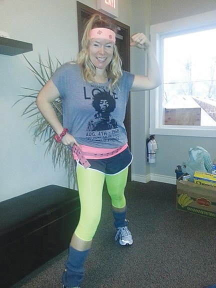 IPF Instructor Leanne Morrison donning her 80s gear.