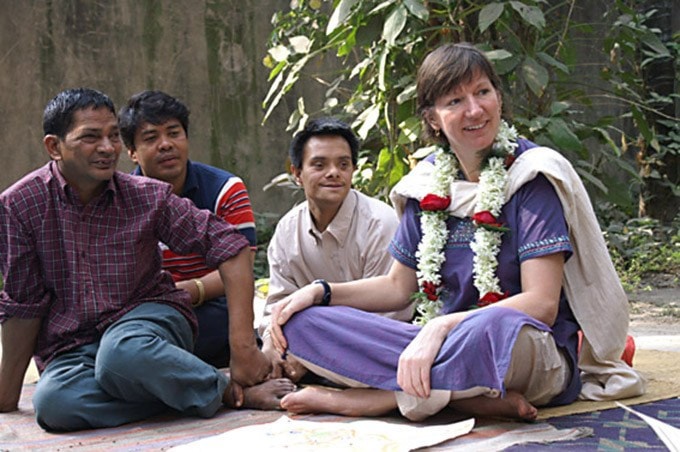 Hindu and Muslim members of the L'Arche community in Kolkata, India.