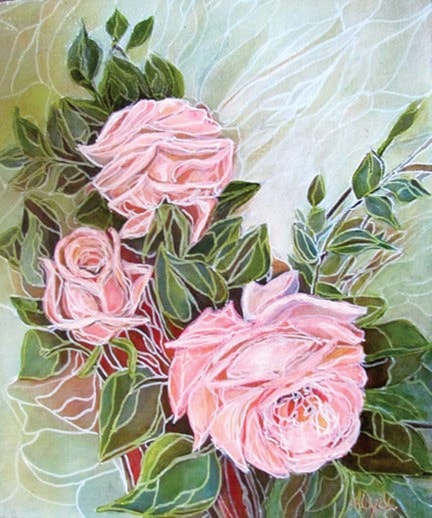 April Dyck - Three Roses (oil)