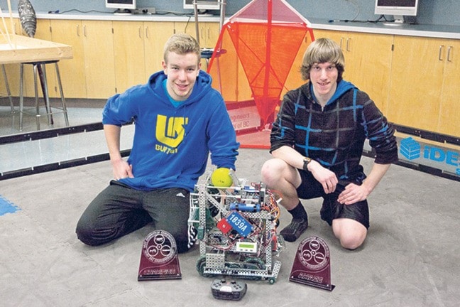 The Highland Robotics team 1039A, consisting of Daniel Beaulé and Judd Foster.
