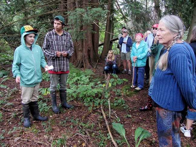 The 2013 youth-led tour through Millard Creek headwaters was well attended.