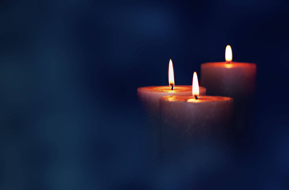 Blue shop candle prayer
