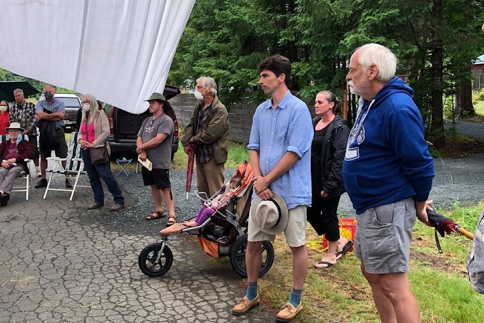 Fanny Bay residents conducted a neighbourhood meeting in July to discuss problem properties. In August, A delegation appealed to regional district directors for a solution to the problems. Photo supplied