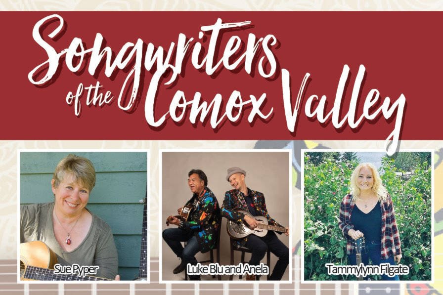 “Songwriters of the Comox Valley” features 4 solo artists and 2 duos, all recorded at the Sid Williams Theatre. Photo via Sid Williams Theatre.