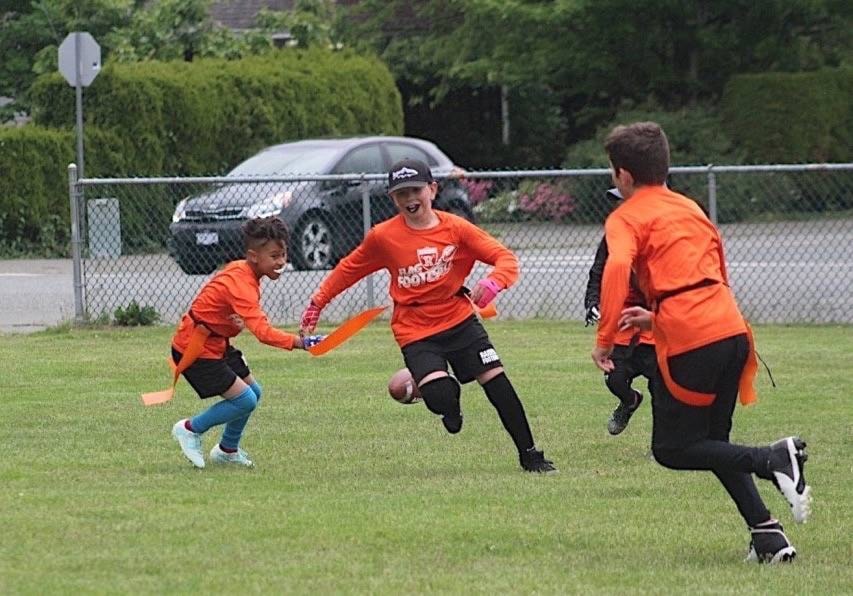 The Comox Valley Raiders host the North Island flag football league, Wednesdays at Woodcote Park in Courtenay. Scott Stanfield photo