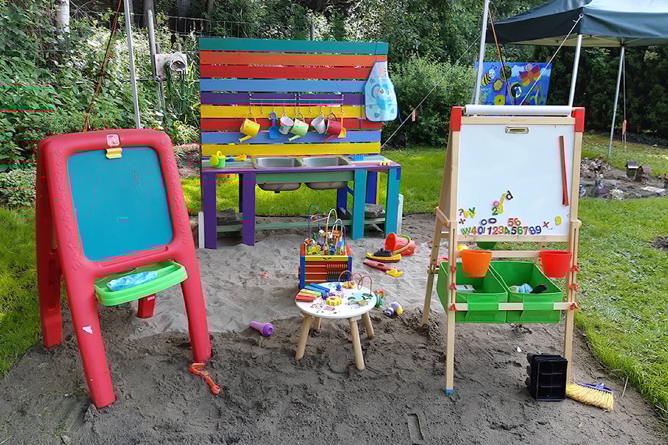 The sand play area of Children’s Garden at the Gardens on Anderton is a popular attraction. Photo supplied.