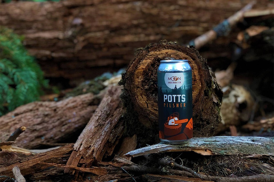 Potts Pilsner, crafted by Victoria brewery Moon Under Water, scored gold at the 2021 Canadian Brewing Awards. (Courtesy Moon Under Water Brewery)