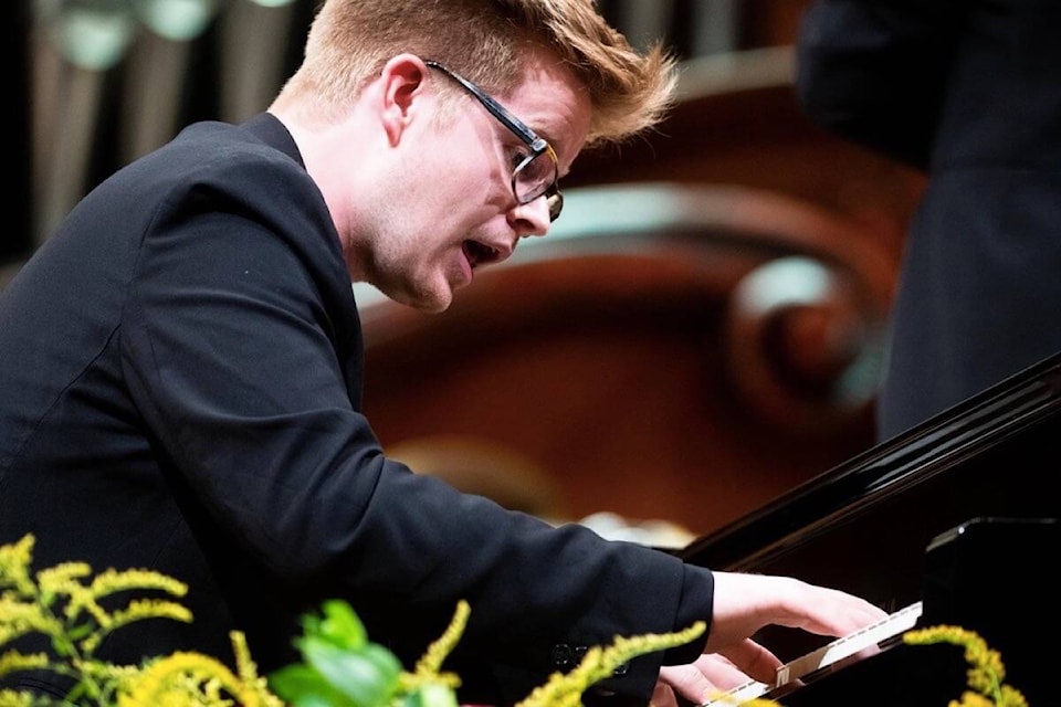 Pianist Carter Johnson at the Stanislaw Moniuszko International Competition of Polish Music. Photo by Wojciech Grzędziński.