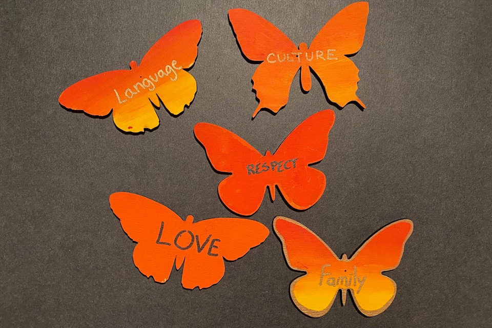 Each of the 650 butterflies created for the Reconciliation Butterfly Project carries its own personal message. Photo by Alissa Mather