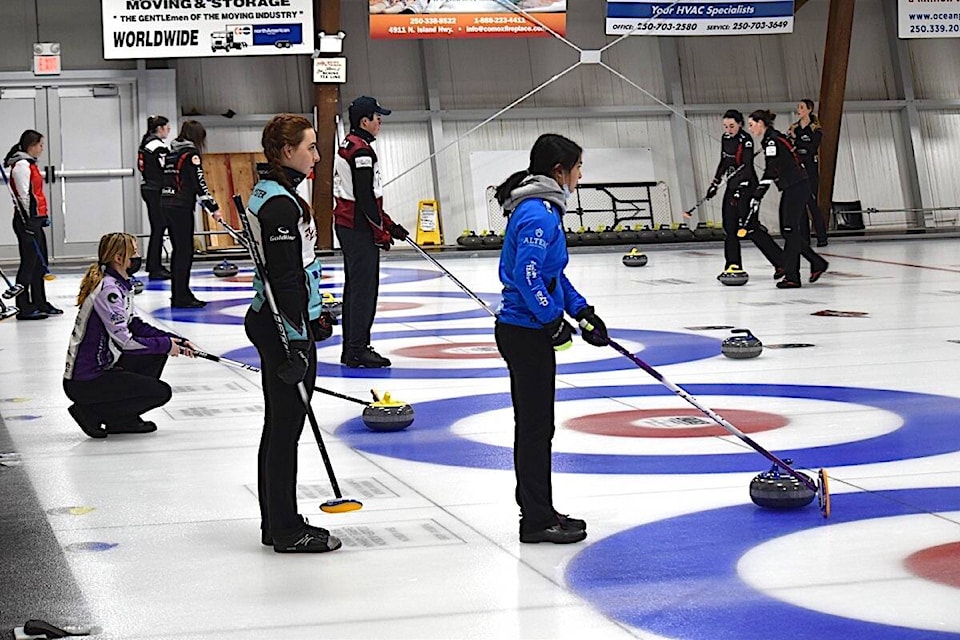16 teams from around the province are competing at the 2022 B.C. Junior (U21) Curling Championships Feb. 22-27 at the Comox Valley Curling Club. Scott Stanfield photos