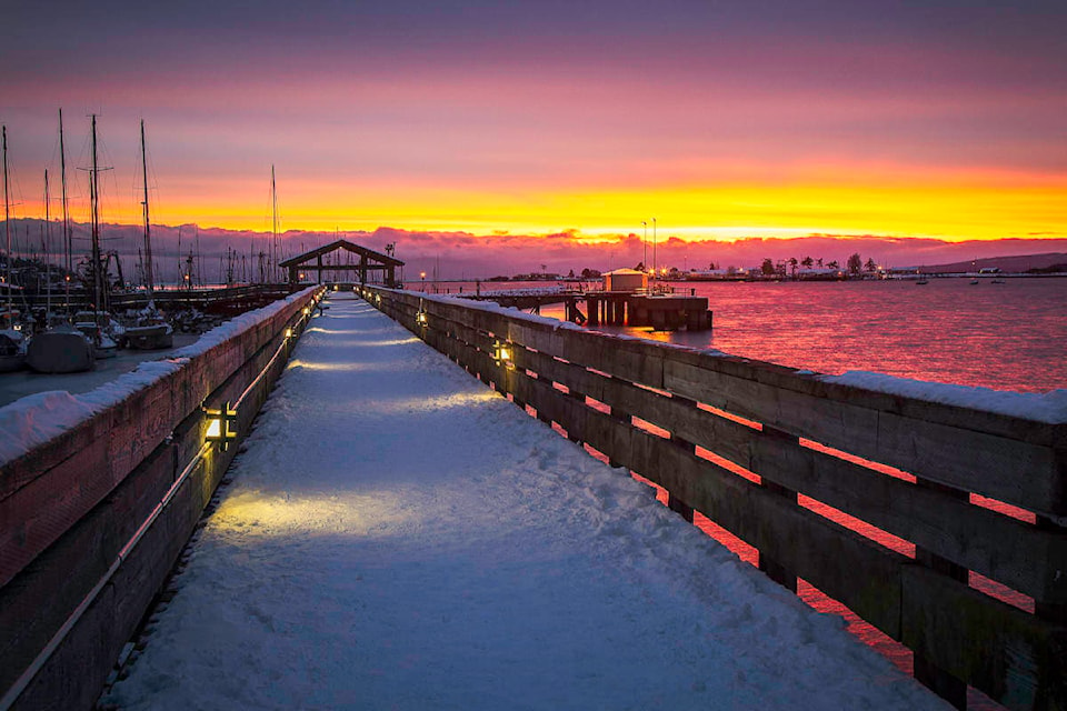 “Sunrise at Comox Marina” by Amitabh Bakshi is one of the pieces featured at the Comox Valley Photographic Society’s Showcase exhibit of photographic prints at the Pearl Ellis Gallery in Comox.