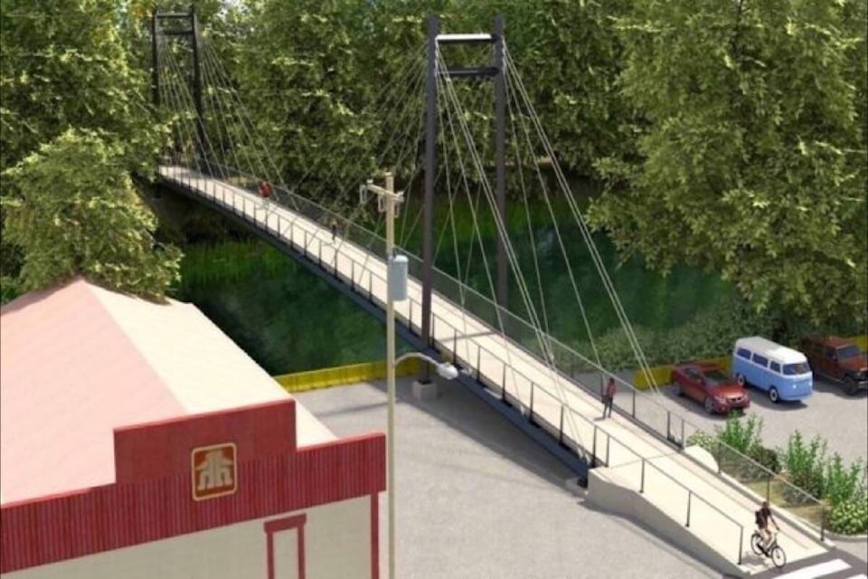 The 6th Street Active Transportation Bridge intends to provide a dedicated cycling and pedestrian connection between downtown Courtenay and Simms Millennium Park. Graphic supplied