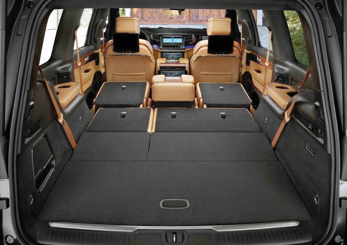 With both second and third rows folded flat, cargo capacity likely exceeds what most owners will ever require. PHOTO: JEEP