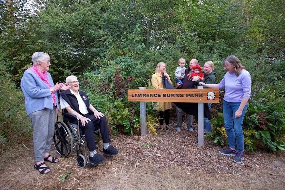 Lawrence Burns, Courtenay’s first full-time fire chief, now has a park named after him. Kim Stallknecht photo
