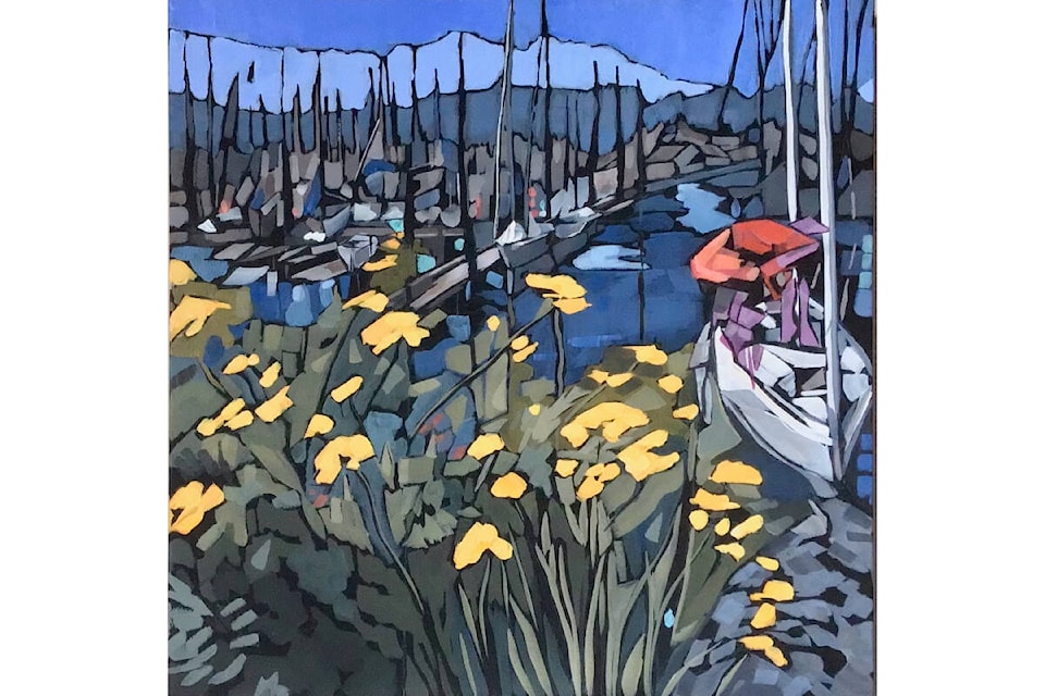 “Comox Marina” by Lynne Sweetman is one of the pieces on exhibit at the Pearl Ellis Gallery, Oct. 18-Nov. 12.