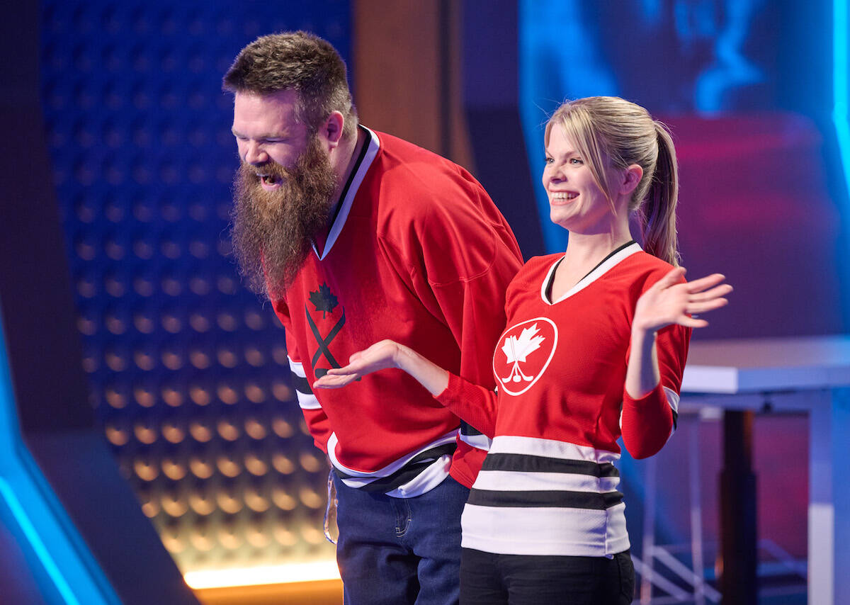 LEGO Masters TV show contestants Dave and Emily Guedes. (Photo: Tom Griscom/FOX)