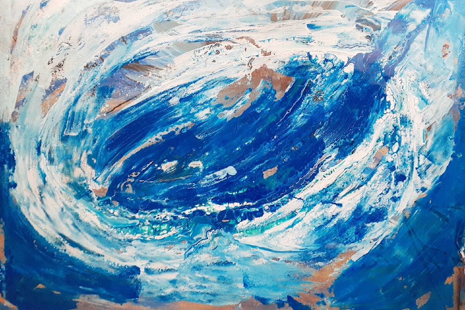 “Ocean Flow” by Roy Randall is one of the pieces hanging at the Pearl Ellis Gallery for the first Members Show and Sale of the year, Jan. 31-Feb. 25. Photo supplied