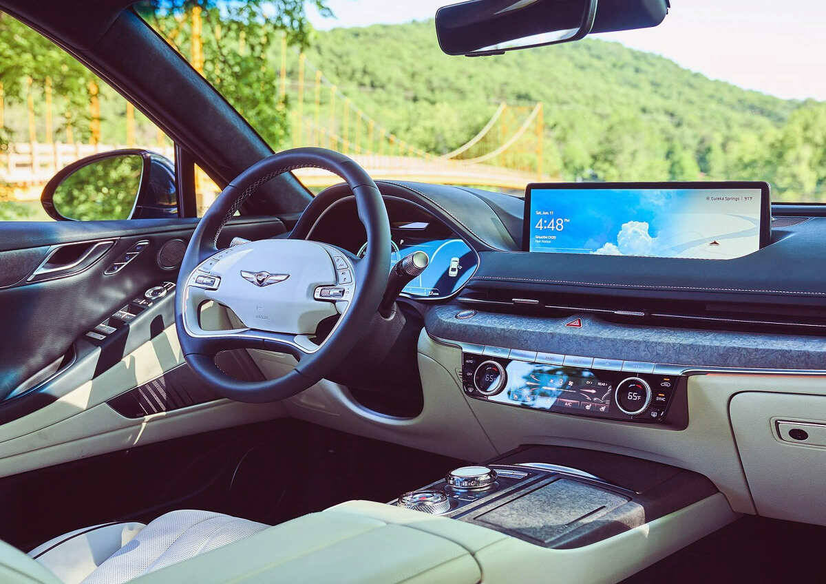 The single trim level comes with a 14.5-inch touch-screen, 12-way power-adjustable front seats, rear-seat air conditioning and a 17-speaker Lexicon-brand audio system. PHOTO: GENESIS