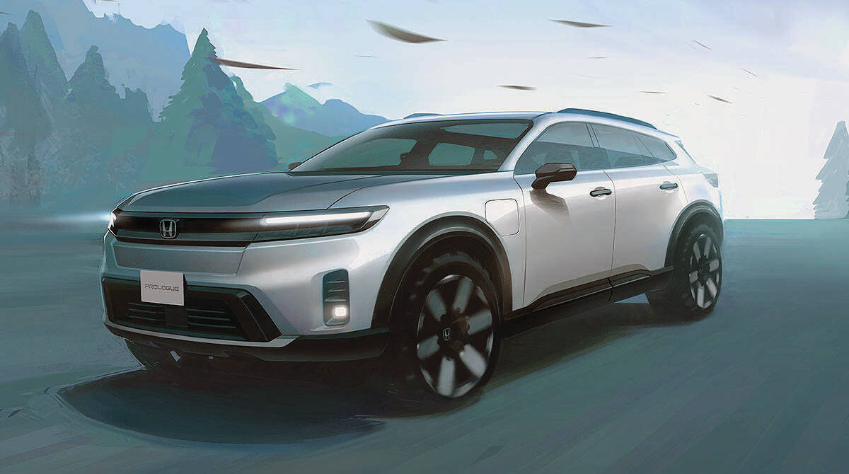 Honda released an illustration of the Prologue, the companyÂ’s first electric vehicle. It will be built using the General Motors Ultium battery platform. ILLUSTRATION: HONDA