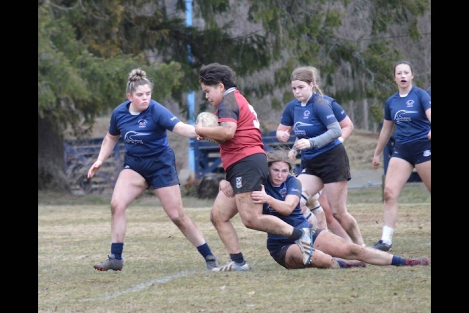 Prop Christina Speck crashing the ball. Photo courtesy of Tim Beggs