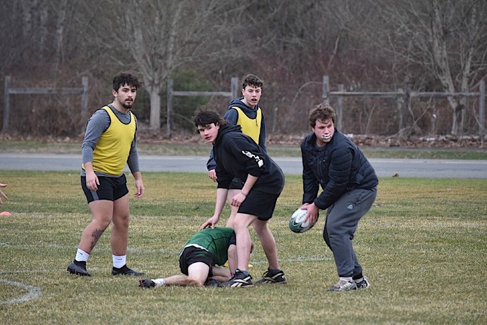 Vanier’s senior boys rugby team is preparing for the 2023 season. Scott Stanfield photo