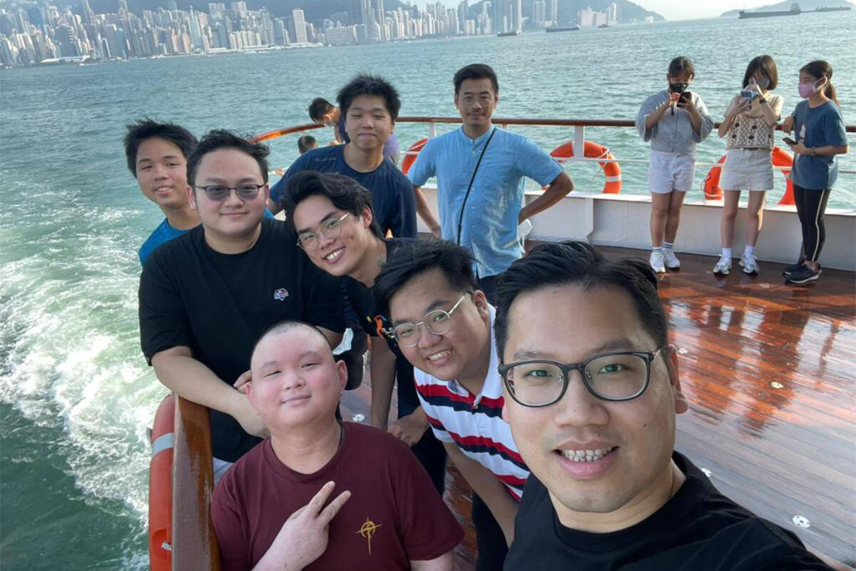 Jesse, maroon shirt in the middle, says he is finally able to do normal activities such as going out with friends (Photo and caption provided by B.C. Childrens Hospital)