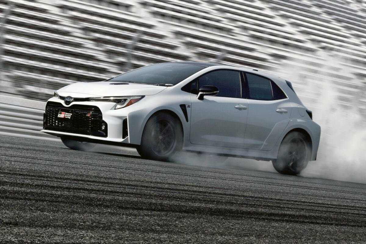 The GR is readily identifiable in a number of ways, such as the front-fender air extractors and, of course, the GR badges. PHOTO: TOYOTA