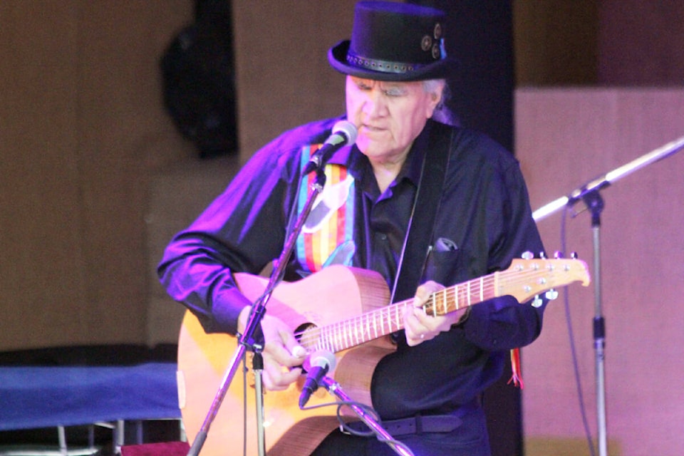 The always entertaining Ed Peekeekoot will play a concert for the BC Fiddlers Spring Jamboree on April 21 at the Fallen Alders Hall on Royston Road. (Photo by Don Bodger)