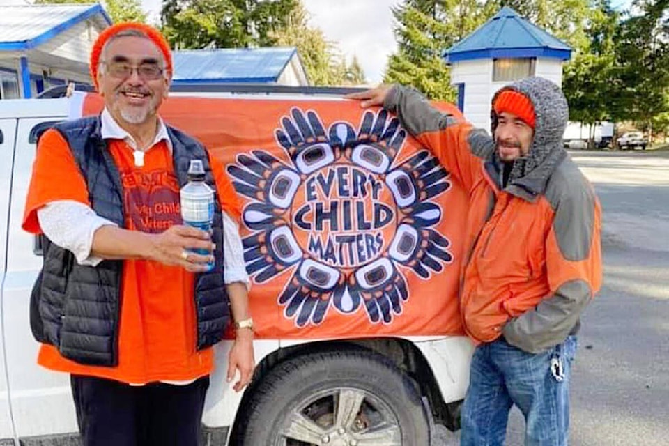 Charles Williams (left) and his nephew John Prevost are ready to roll on Williams Every Child Matters Walk. Photo contributed