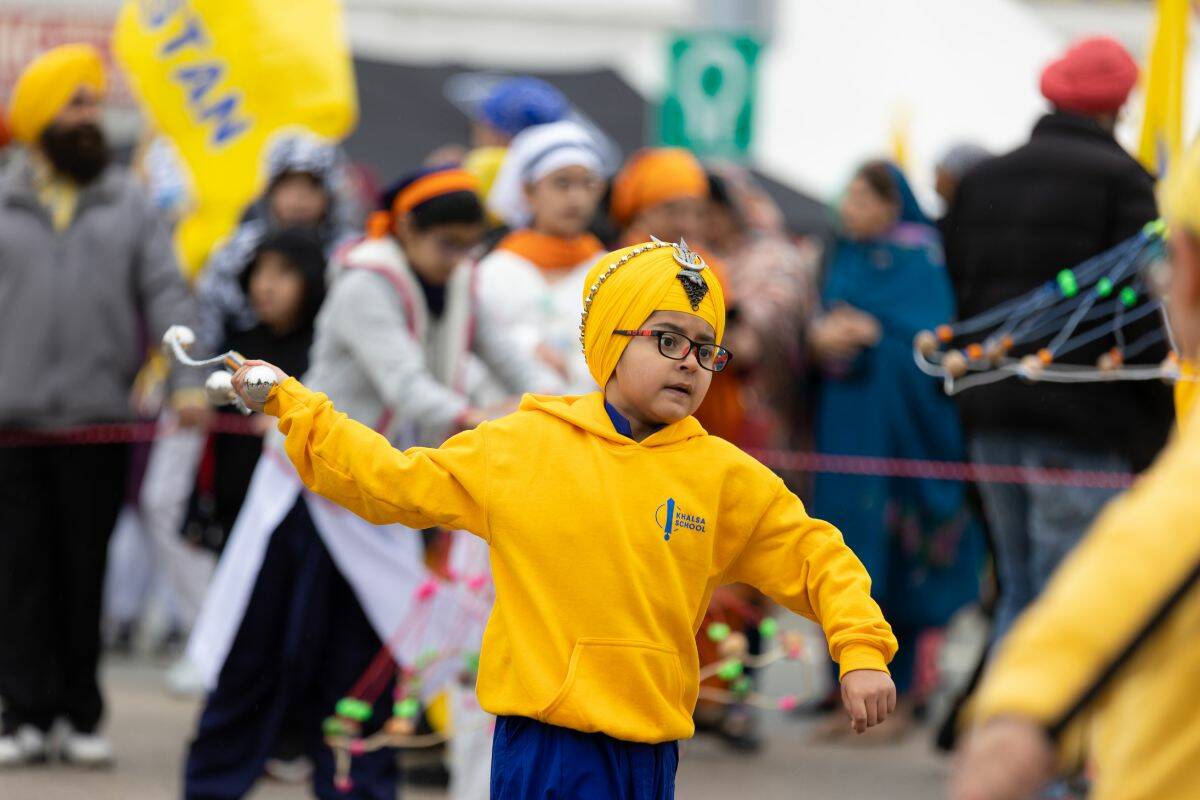 Surrey’s Vaisakhi parade in Surrey on Saturday, April 22, 2023. (Photo: Anna Burns)