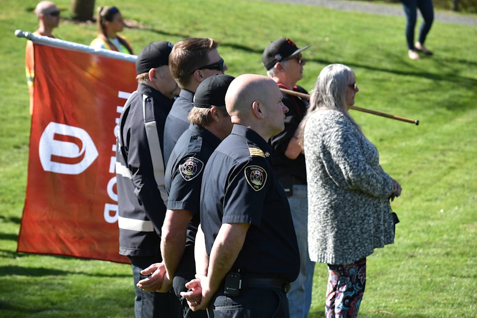 Courtenay recognizes the National Day of Mourning at Simms Park each year on April 28. Photo by Erin Haluschak