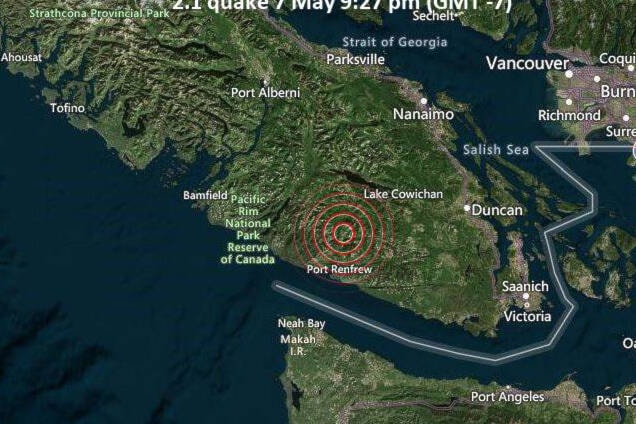 Earthquake today near comox bc